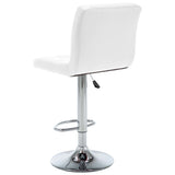 vidaXL Bar Stools 2 pcs artificial leather white