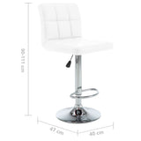 vidaXL Bar Stools 2 pcs artificial leather white