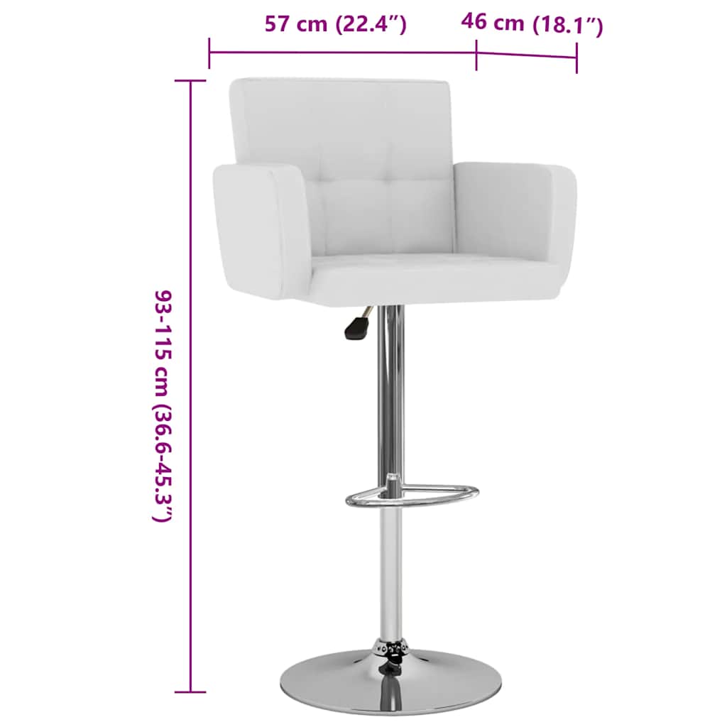 vidaXL Barstoelen 2 st artiste blanc