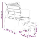vidaXL Relaxfauteuil met voetenbankje echt leer bruin
