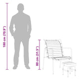 vidaXL Relaxfauteuil met voetenbankje echt leer bruin