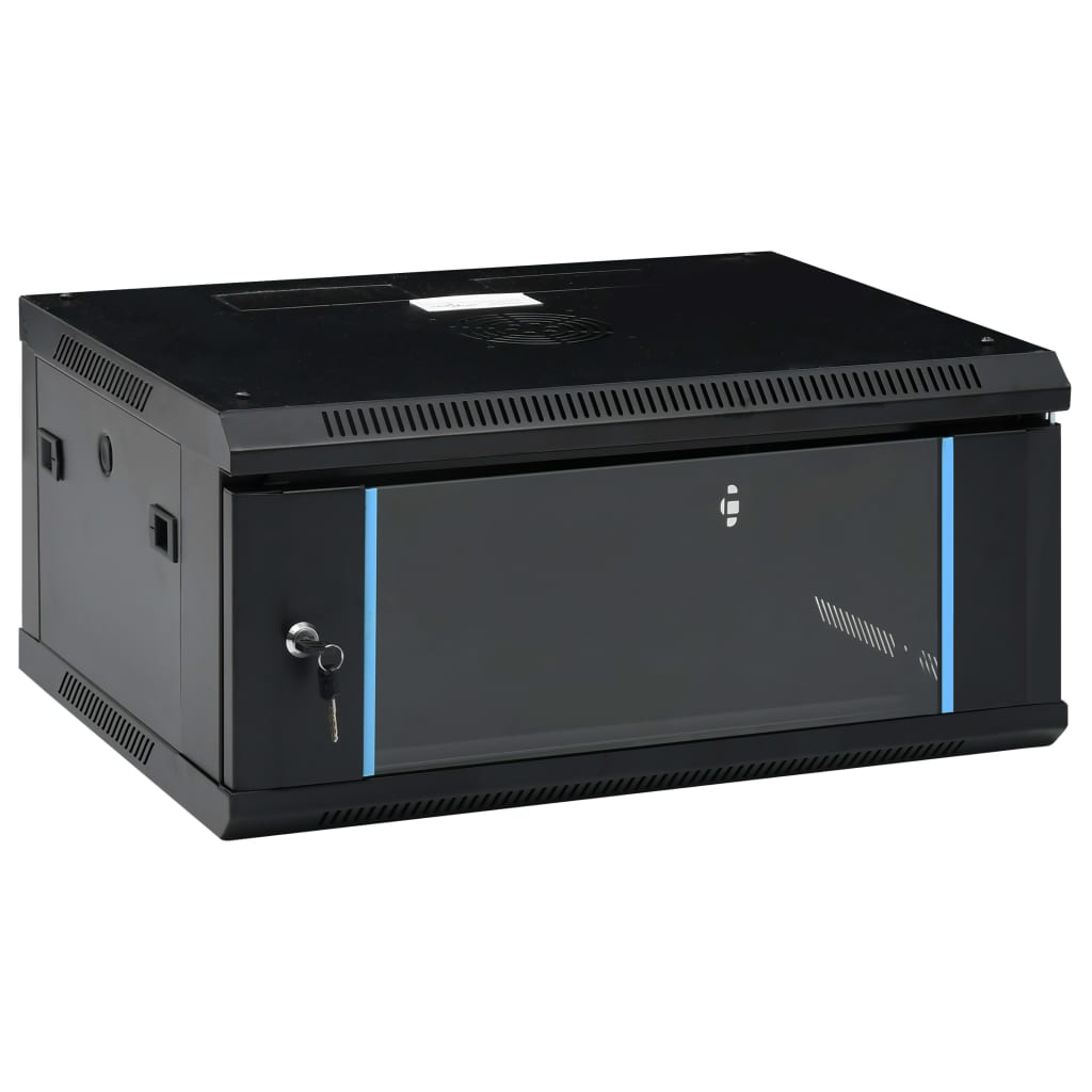 vidaXL Netwerkkast voor aan de muur 4U 19" IP20 600x450x285 mm