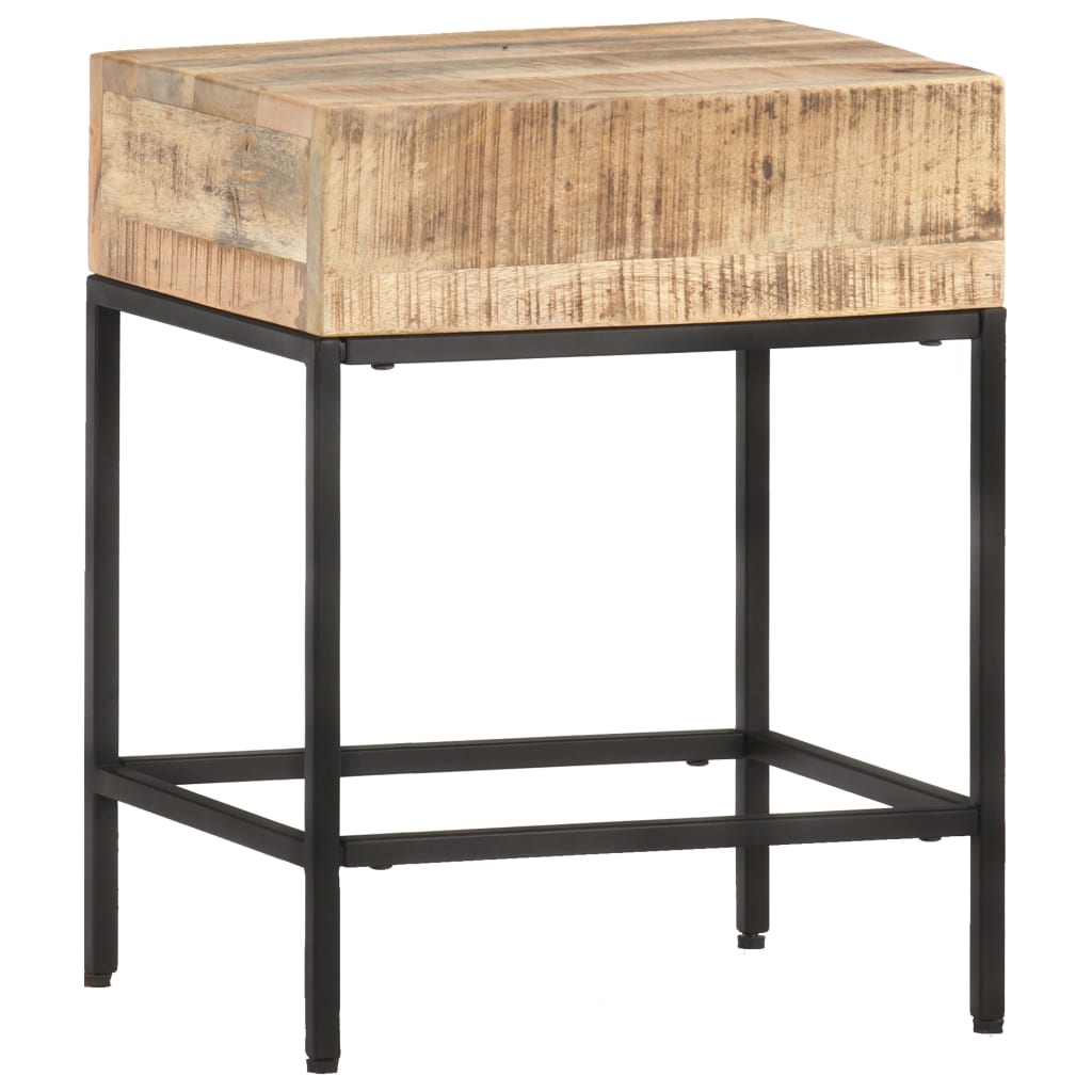 vidaXL Bijzettafel 40x30x50 cm massief ruw mangohout