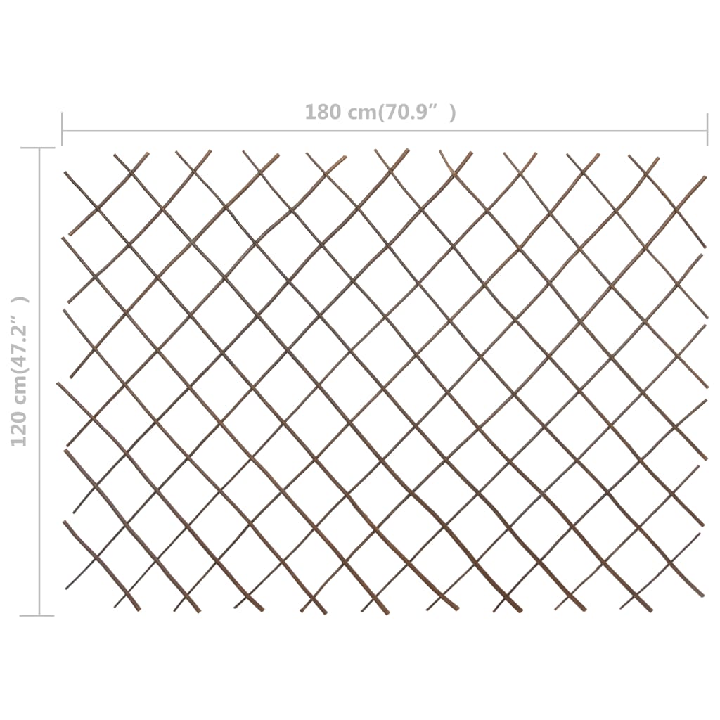vidaXL Garden Trellises 5 pcs 180x120 cm willow wood