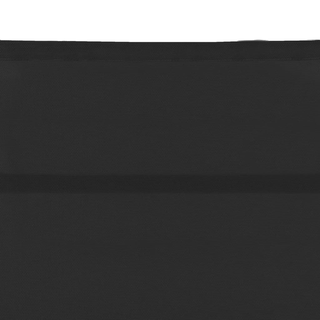 vidaXL Ligbed textileen en aluminium zwart