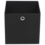vidaXL Opbergboxen 4 st 28x28x28 cm nonwoven stof zwart