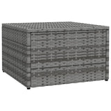 vidaXL Banque de jardin avec coussins en poly rotin gris