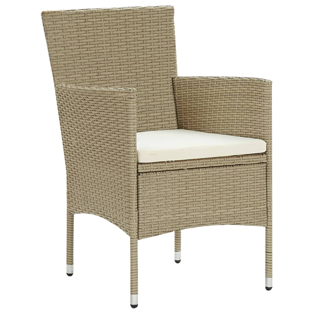 vidaXL Tuinstoelen 2 st poly rattan beige