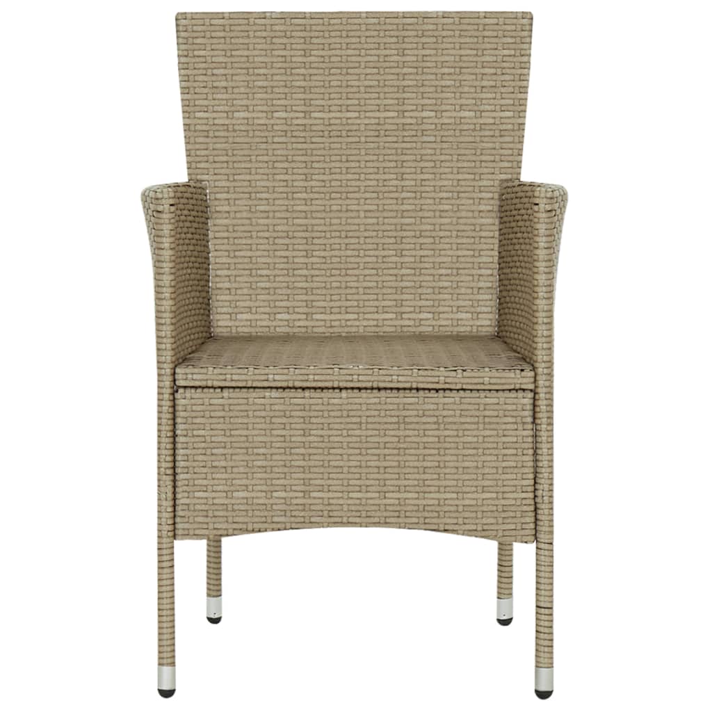 vidaXL Tuinstoelen 2 st poly rattan beige
