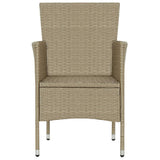 vidaXL Tuinstoelen 2 st poly rattan beige