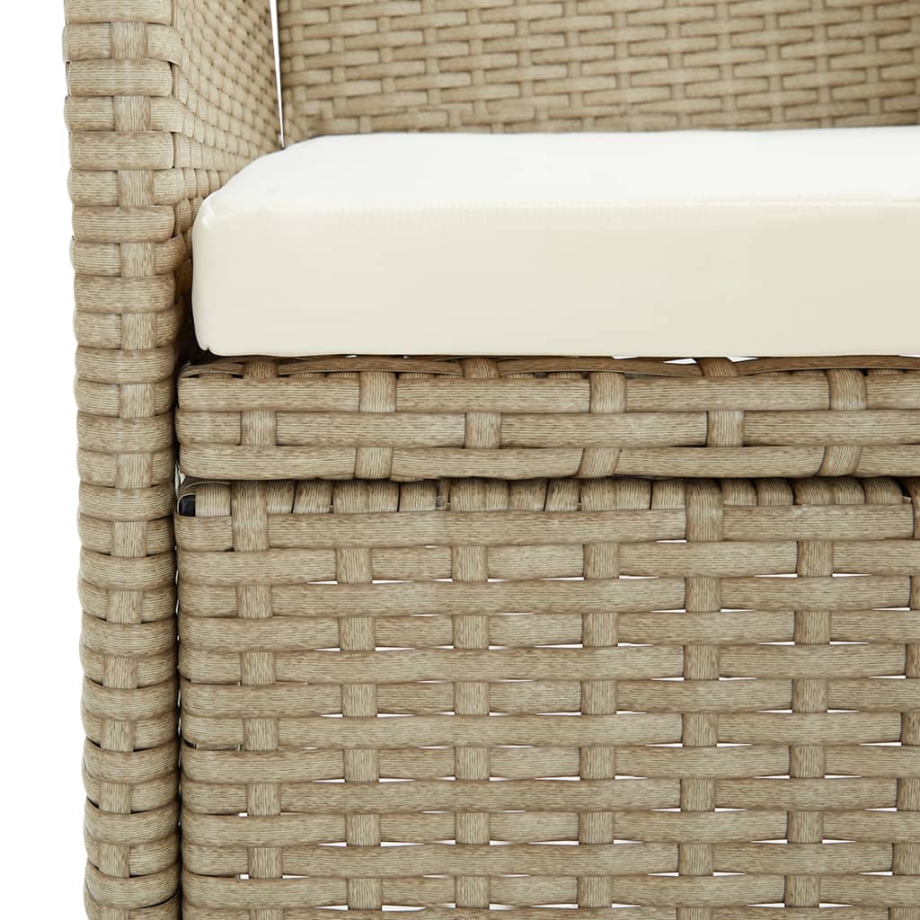 vidaXL Tuinstoelen 2 st poly rattan beige