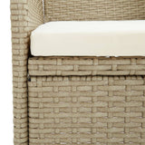 vidaXL Tuinstoelen 2 st poly rattan beige
