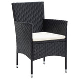 vidaXL Tuinstoelen 4 st poly rattan zwart