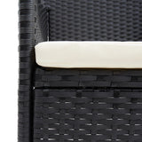 vidaXL Garden Chairs 4 pcs Poly Rattan Black