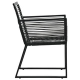 vidaXL Tuinstoelen 4 st touw rattan zwart