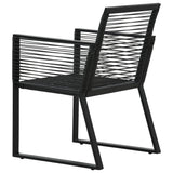 vidaXL Tuinstoelen 4 st touw rattan zwart
