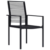 vidaXL Tuinstoelen 2 st PVC-rattan zwart