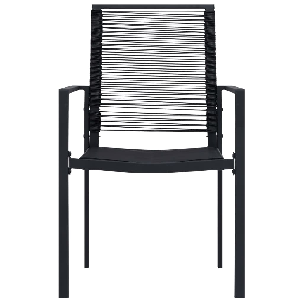 vidaXL Tuinstoelen 2 st PVC-rattan zwart