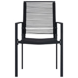 vidaXL Tuinstoelen 2 st PVC-rattan zwart