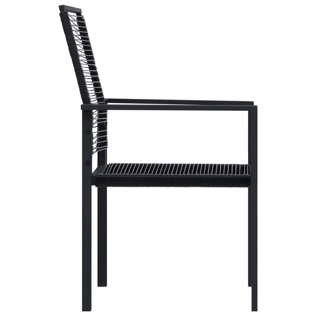vidaXL Tuinstoelen 2 st PVC-rattan zwart