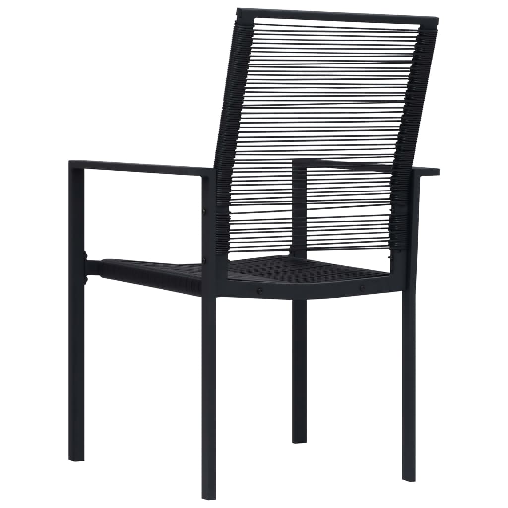 vidaXL Tuinstoelen 2 st PVC-rattan zwart