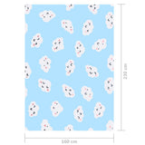 vidaXL Taille personnalisée avec impression 160x230 cm tissu blanc