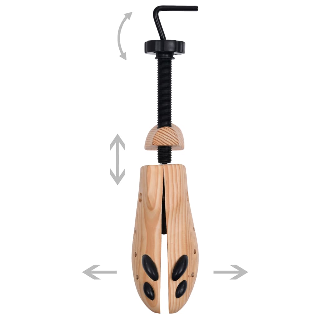 vidaXL Shoe Trees size 36-40 solid pine wood