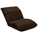vidaXL Vloerstoel inklapbaar microvezel bruin