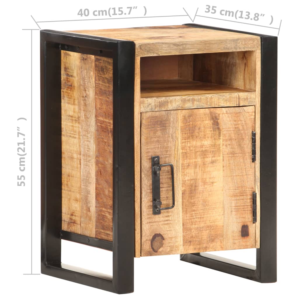vidaXL Nachtkastje 40x35x55 cm massief mangohout