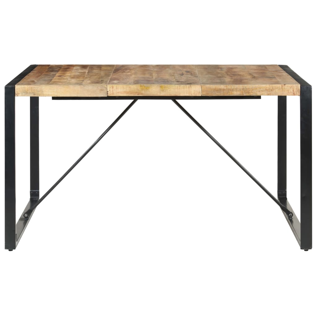 vidaXL Eettafel 140x140x75 cm ruw mangohout