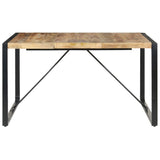 vidaXL Eettafel 140x140x75 cm ruw mangohout