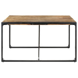 vidaXL Eettafel 140x140x75 cm ruw mangohout