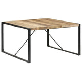 vidaXL Eettafel 140x140x75 cm ruw mangohout