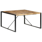 vidaXL Eettafel 140x140x75 cm ruw mangohout