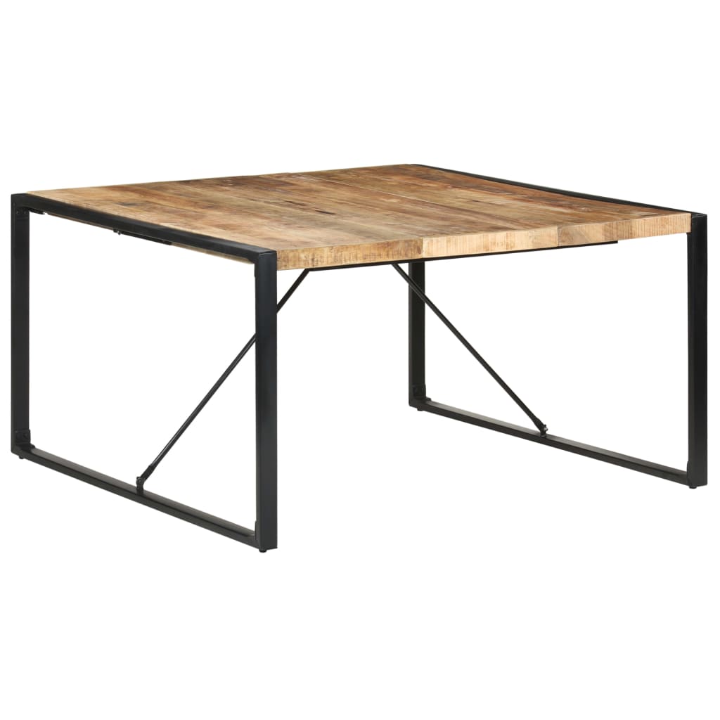 vidaXL Eettafel 140x140x75 cm ruw mangohout