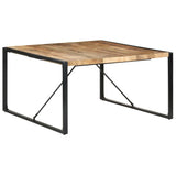 vidaXL Eettafel 140x140x75 cm ruw mangohout