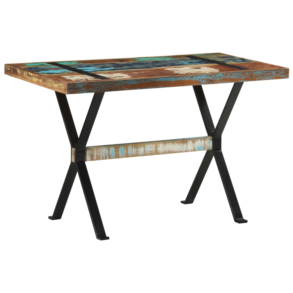 vidaXL Eettafel 120x60x76 cm bois massif recyclé