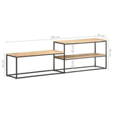 vidaXL Tv-meubel 180x30x50 cm ruw mangohout