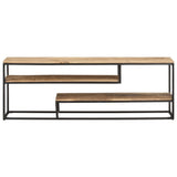 vidaXL Tv-meubel 130x30x45 cm ruw mangohout