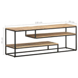 vidaXL Tv-meubel 130x30x45 cm ruw mangohout