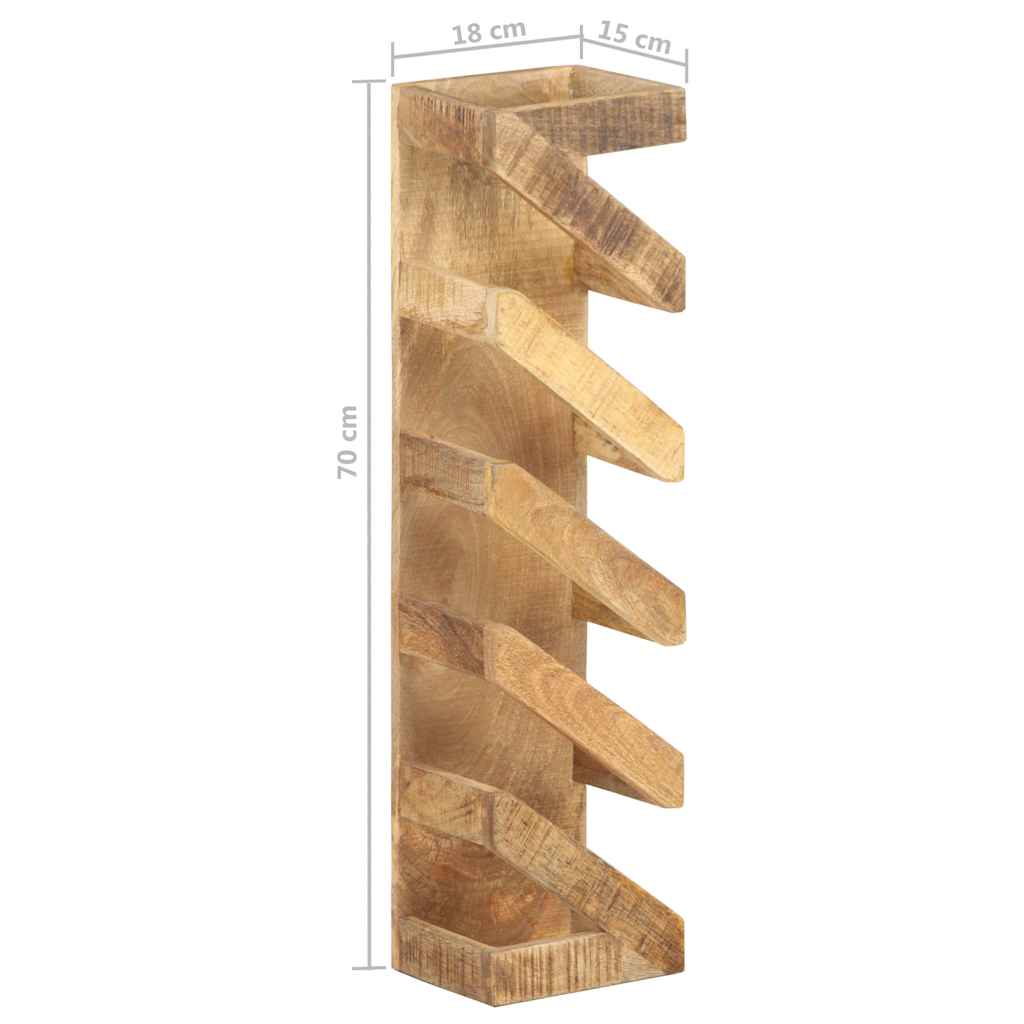 vidaXL 5-Bottle Wine Rack Solid Acacia Wood