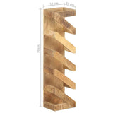 vidaXL 5-Bottle Wine Rack Solid Acacia Wood