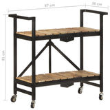 vidaXL Keukentrolley 87x36x81 cm massief mangohout