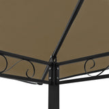 vidaXL Tuinpaviljoen met tafel en bankjes 180 g/m² 2,5x1,5x2,4 m taupe