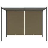 vidaXL Pergola met uittrekbaar dak 180 g/m² 3x3 m taupe