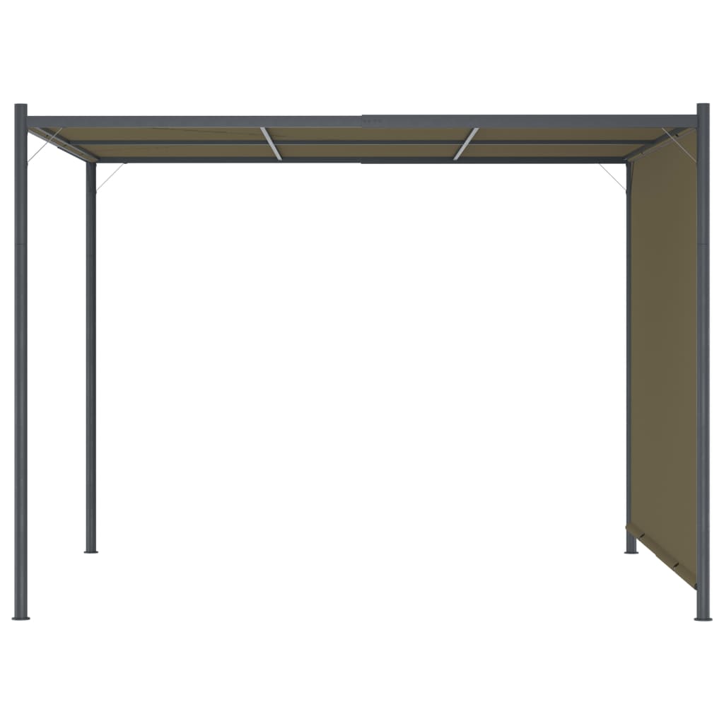 vidaXL Pergola met uittrekbaar dak 180 g/m² 3x3 m taupe