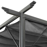 vidaXL Pergola avec support de trek dak 180 g/m² 3x3 m acier antracietkleur