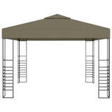 vidaXL Tuinpaviljoen 180 g/m² 3x3 m taupe