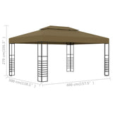 vidaXL Prieel 180 g/m² 3x4 m taupe