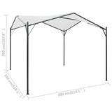 vidaXL Prieel 180 g/m² 3x3x2,6 m wit
